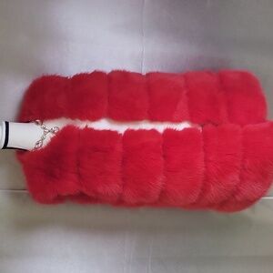 Red Faux Fur Vest
